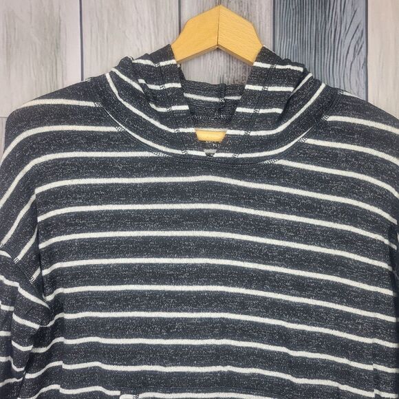 American Eagle Black White Striped Hoodie size Small - Picture 3 of 6
